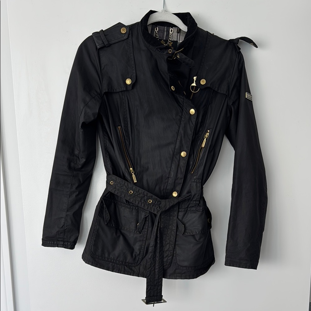 Black Women's Jacket with Gold Accents